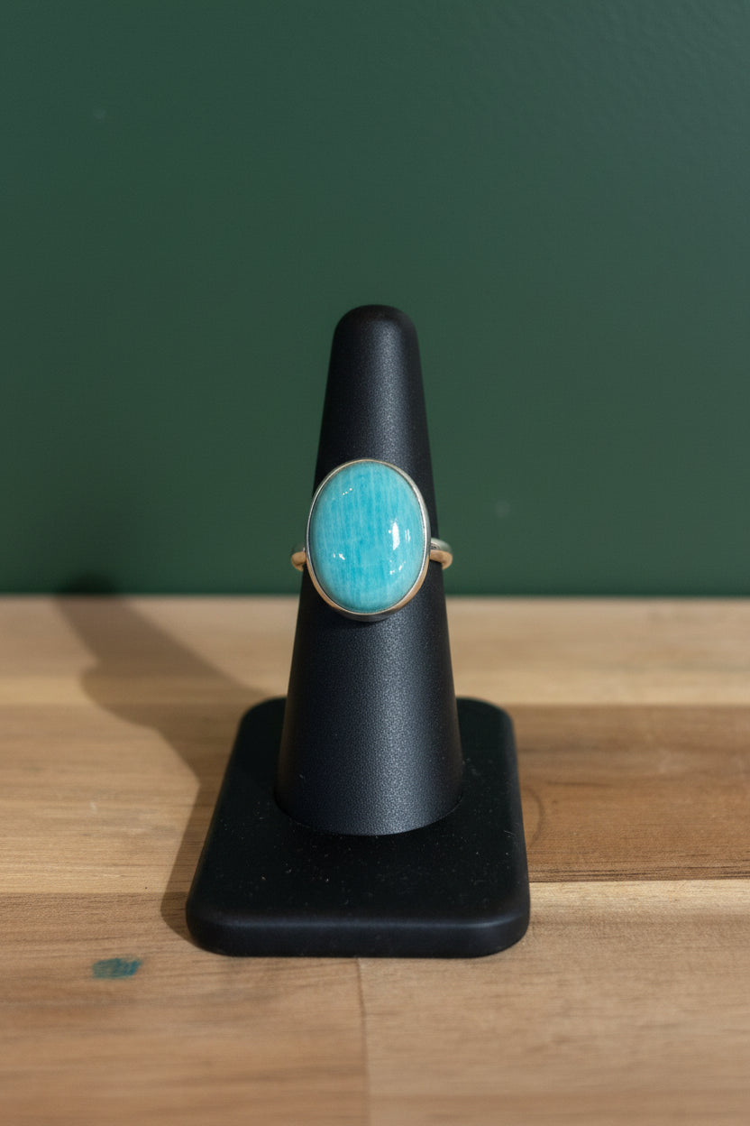 Amazonite Sterling Silver Ring