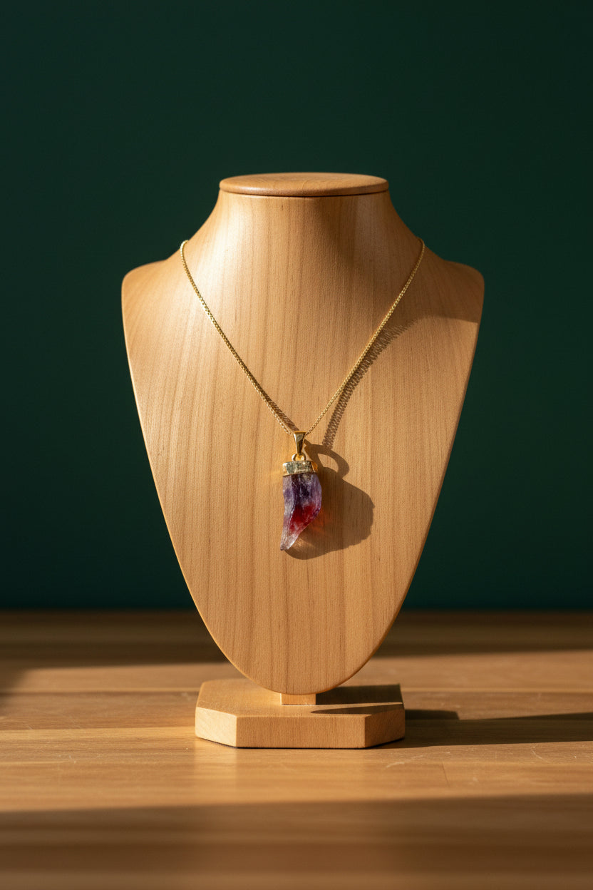 Tumbled Cacoxenite 18K Gold Vermeil over Sterling Silver Pendant
