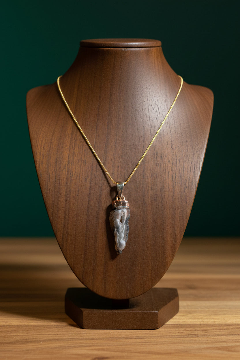 Ocos Geode Slice 18K Gold Vermeil over Sterling Silver Pendant