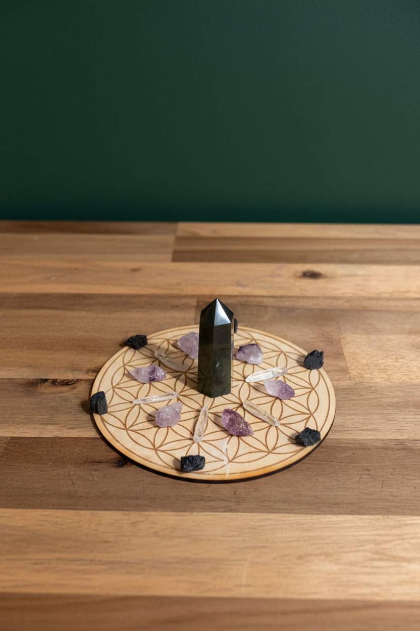 Flower of Life 6" Crystal Grid Plate