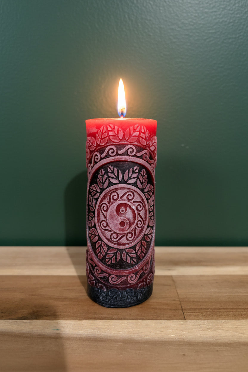 Yin Yang Pillar Candle