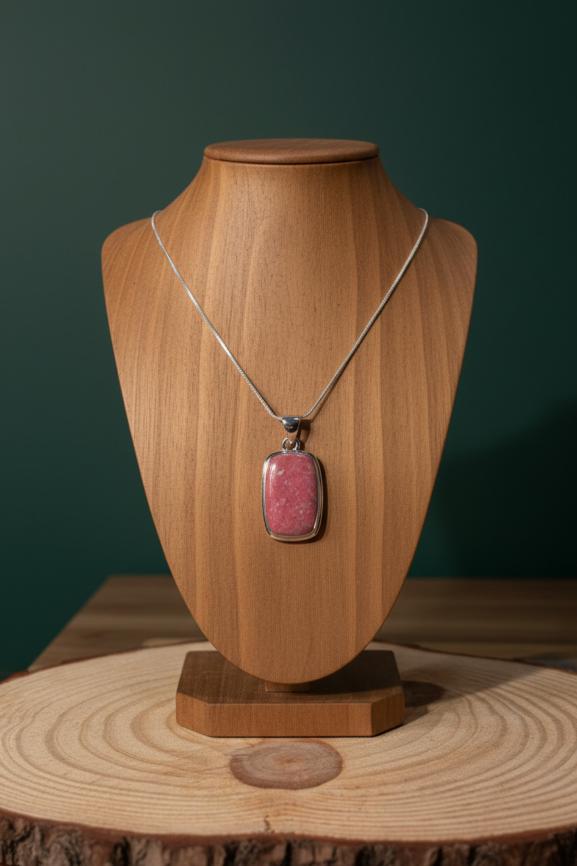 Thulite Sterling Silver Pendant