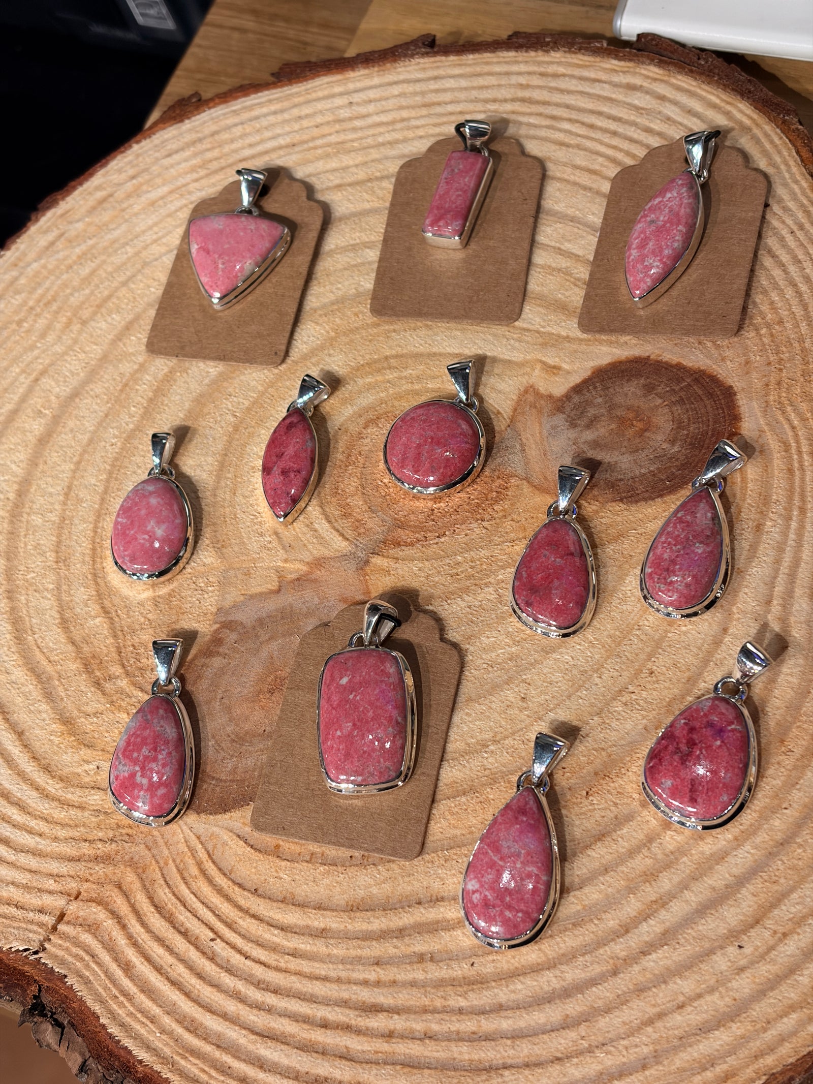 Thulite Sterling Silver Pendant