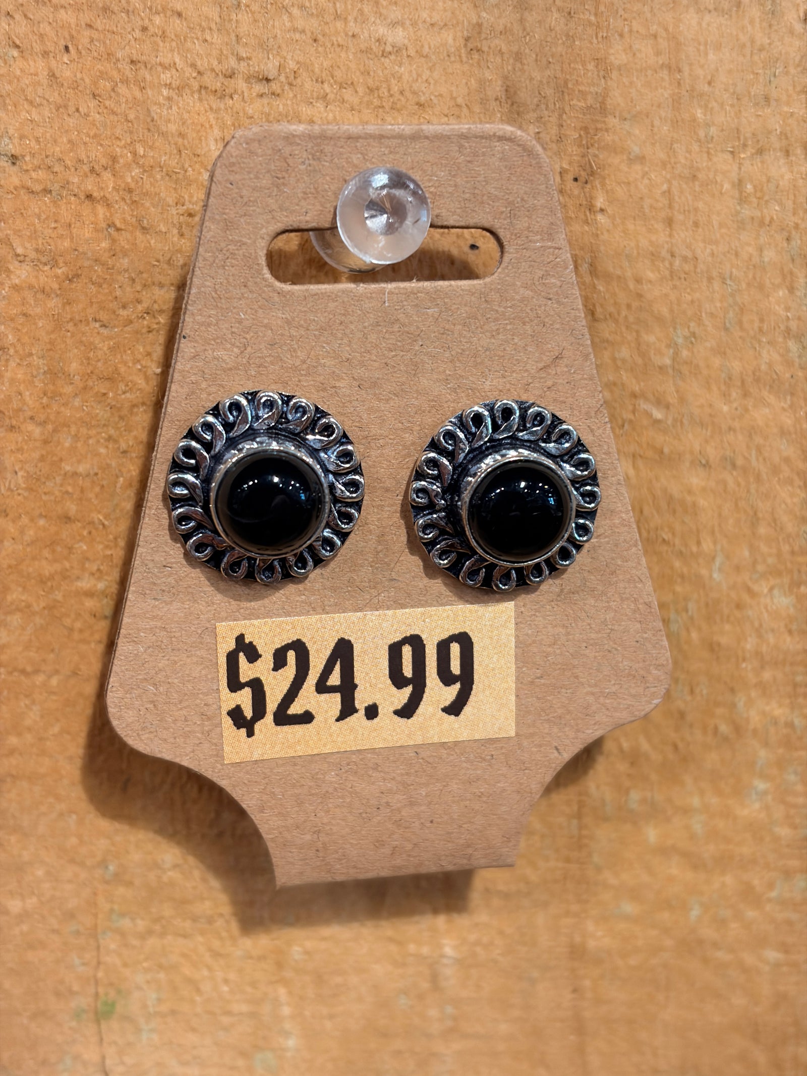 Crystal Stud Earrings – Silver-Plated