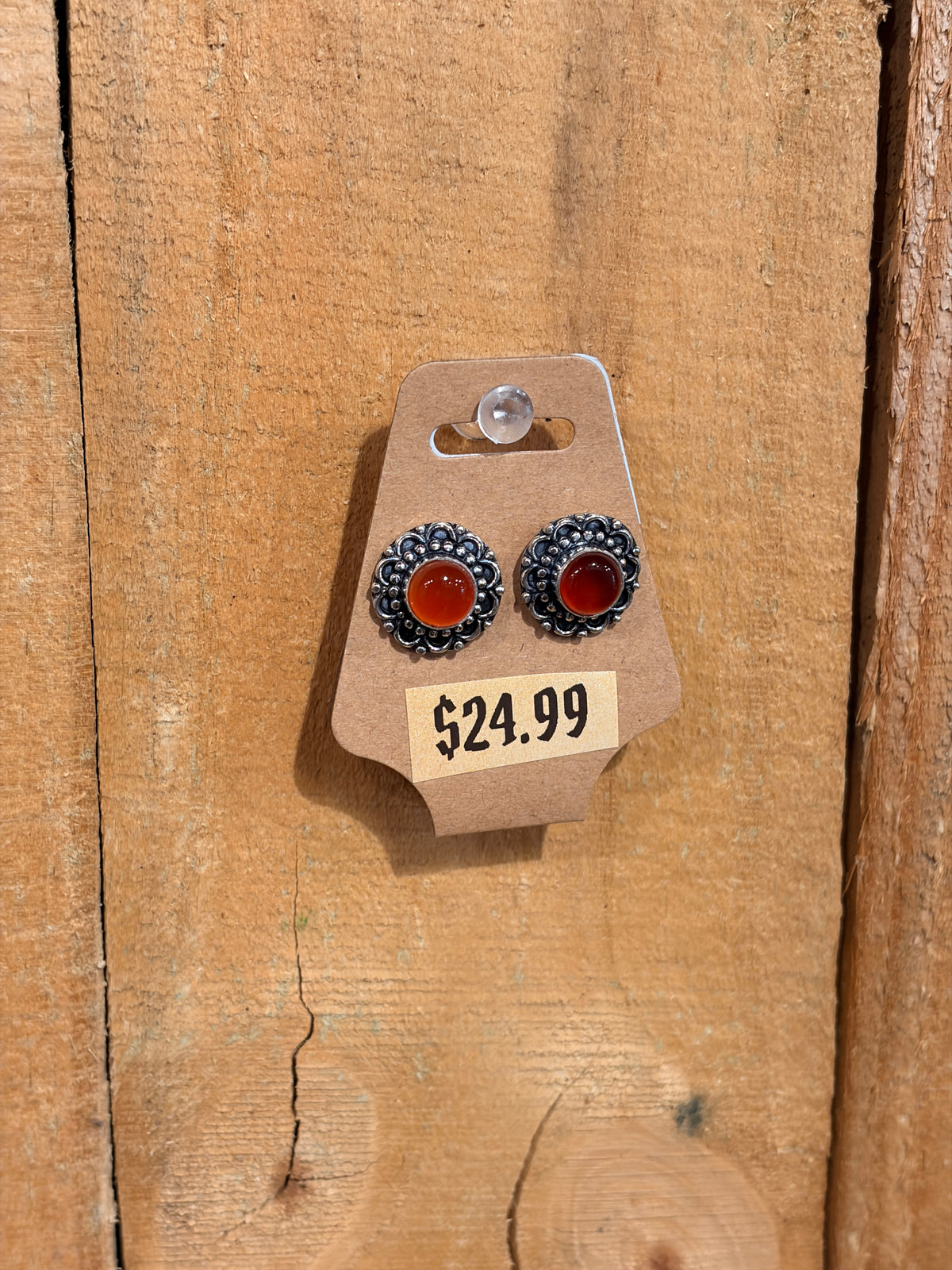 Crystal Stud Earrings – Silver-Plated