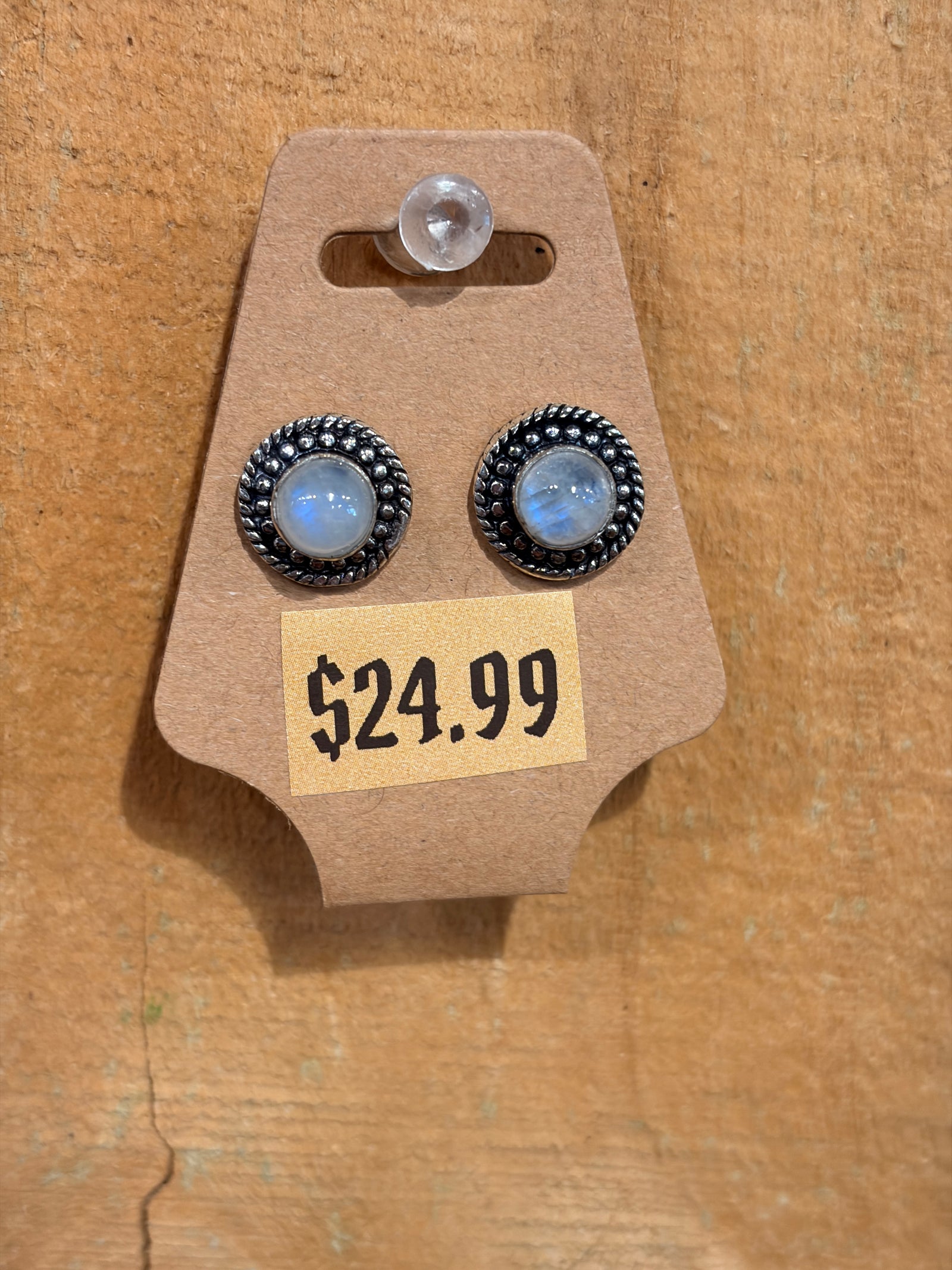 Crystal Stud Earrings – Silver-Plated