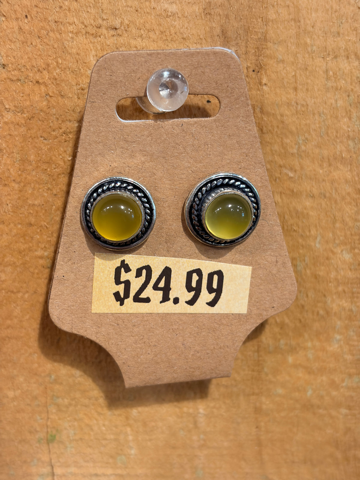Crystal Stud Earrings – Silver-Plated