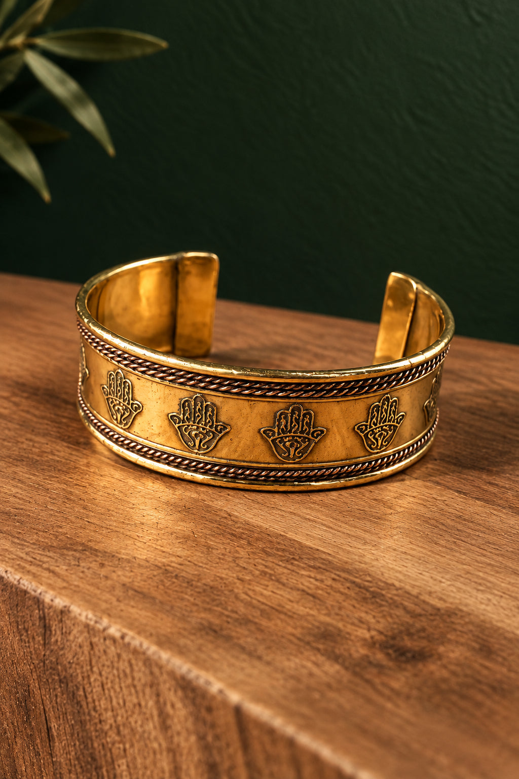 Brass Hamsa Bracelet Cuff