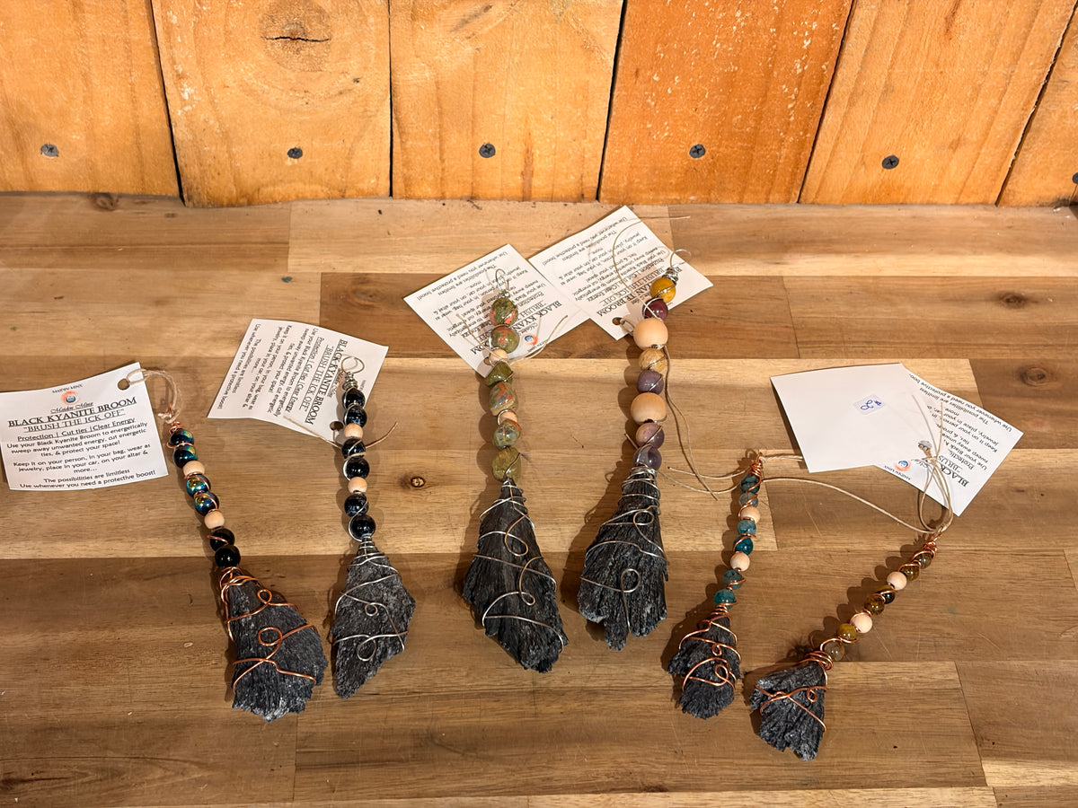 Kyanite Crystal Broom by Maiden Minx
