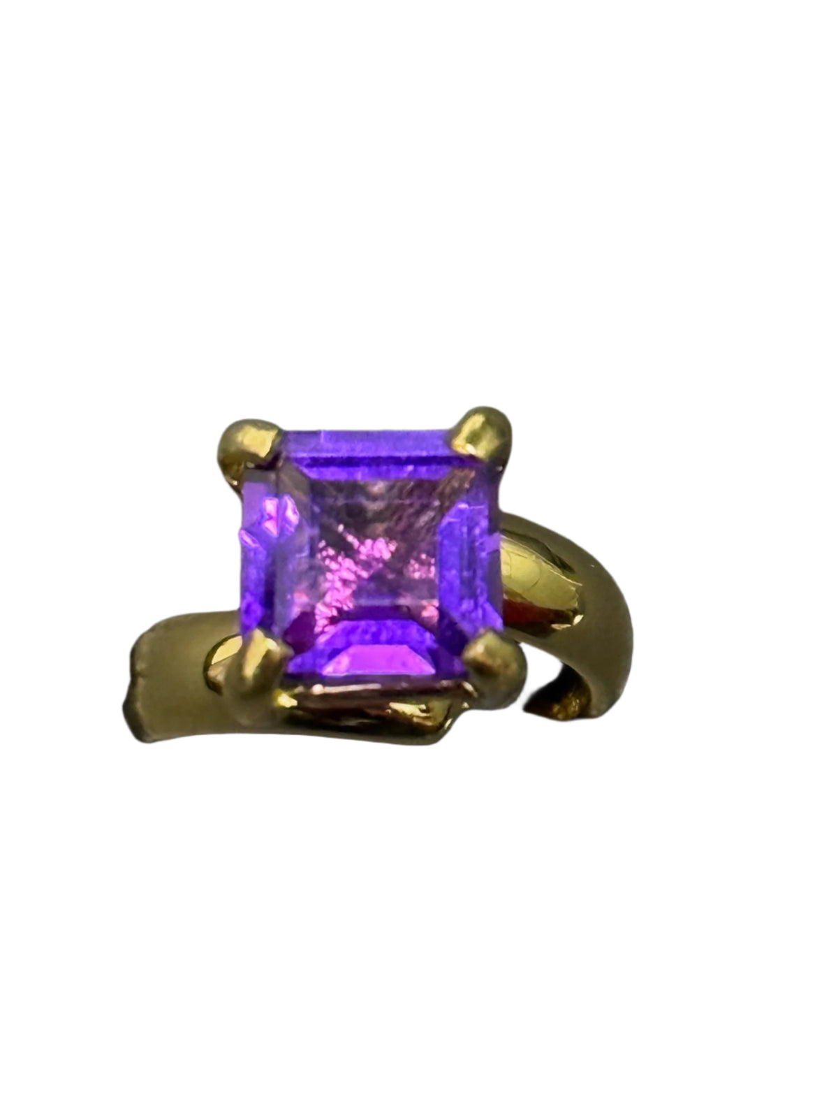 Amethyst Alchemia Gold Ring Adjustable