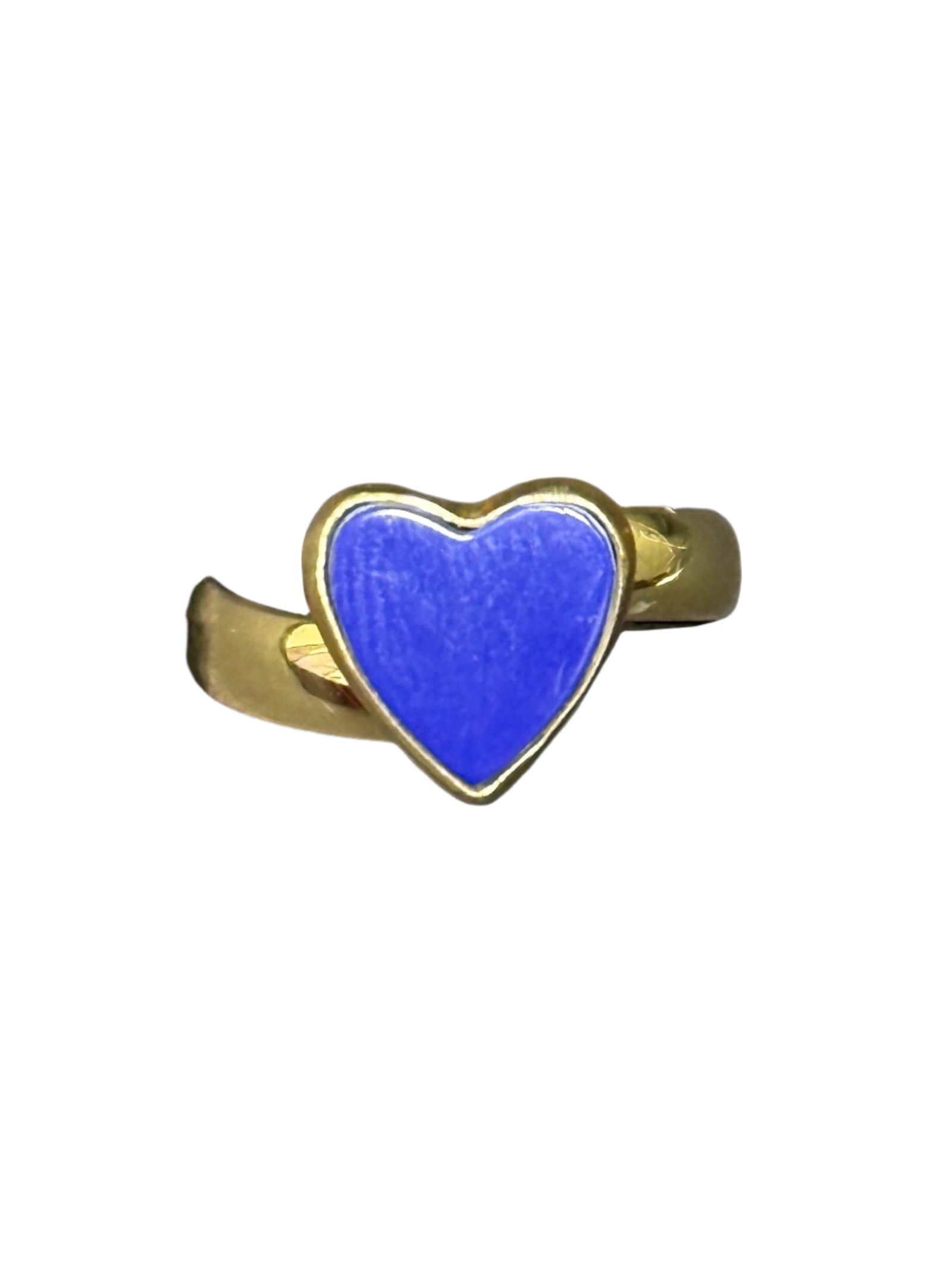 Heart Lapis Lazuli Alchemia Gold Ring Adjustable