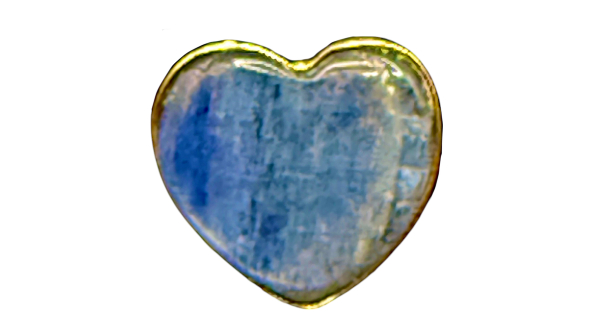 Blue Kyanite Heart Adjustable Alchemia Gold Ring Adjustable