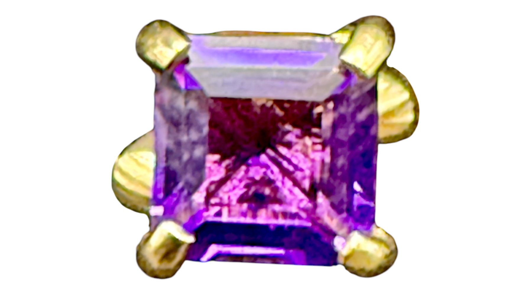 Amethyst Alchemia Gold Ring Adjustable
