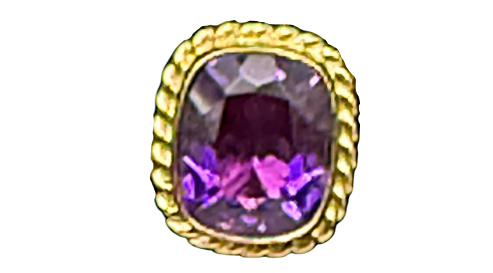 Amethyst Alchemia Gold Ring Adjustable