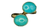 Double Kingman Turquoise Adjustable Alchemia Gold Ring - Charles Albert