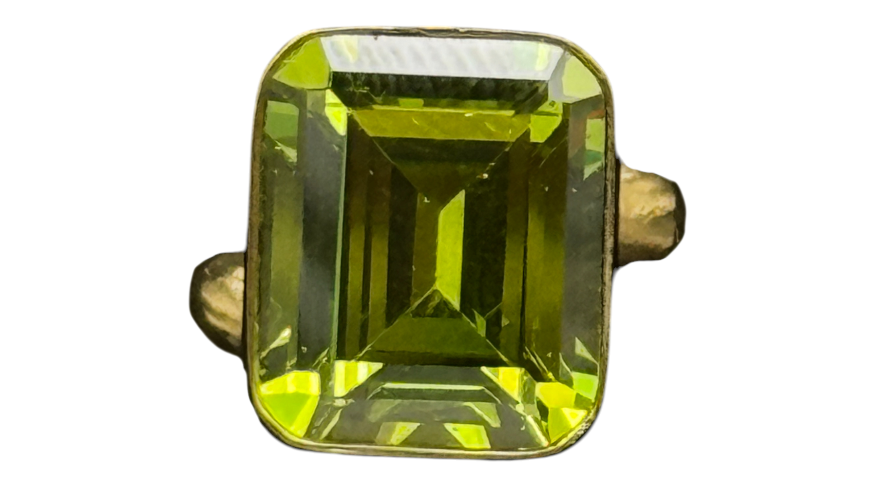 Peridot Alchemia Gold Ring Adjustable