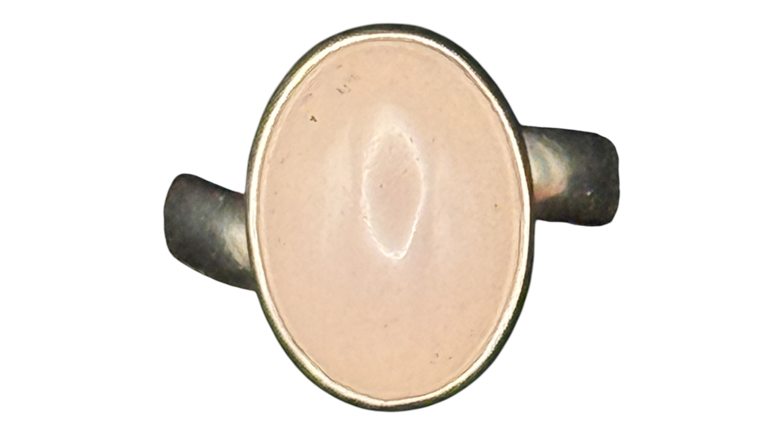 Rose Quartz Sterling Silver Ring  Adjustable