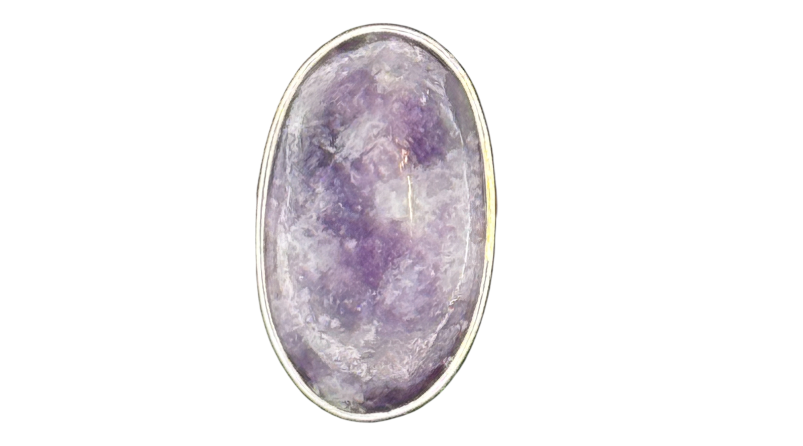 Lepidolite Sterling Silver Ring Adjustable