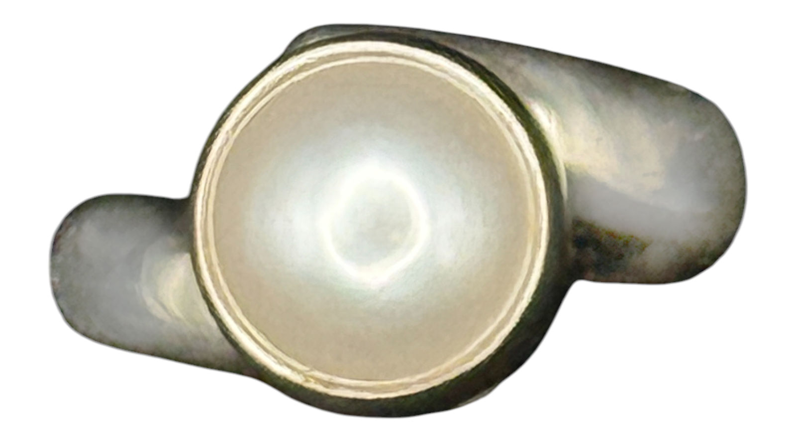 Pearl Sterling Silver Ring Adjustable