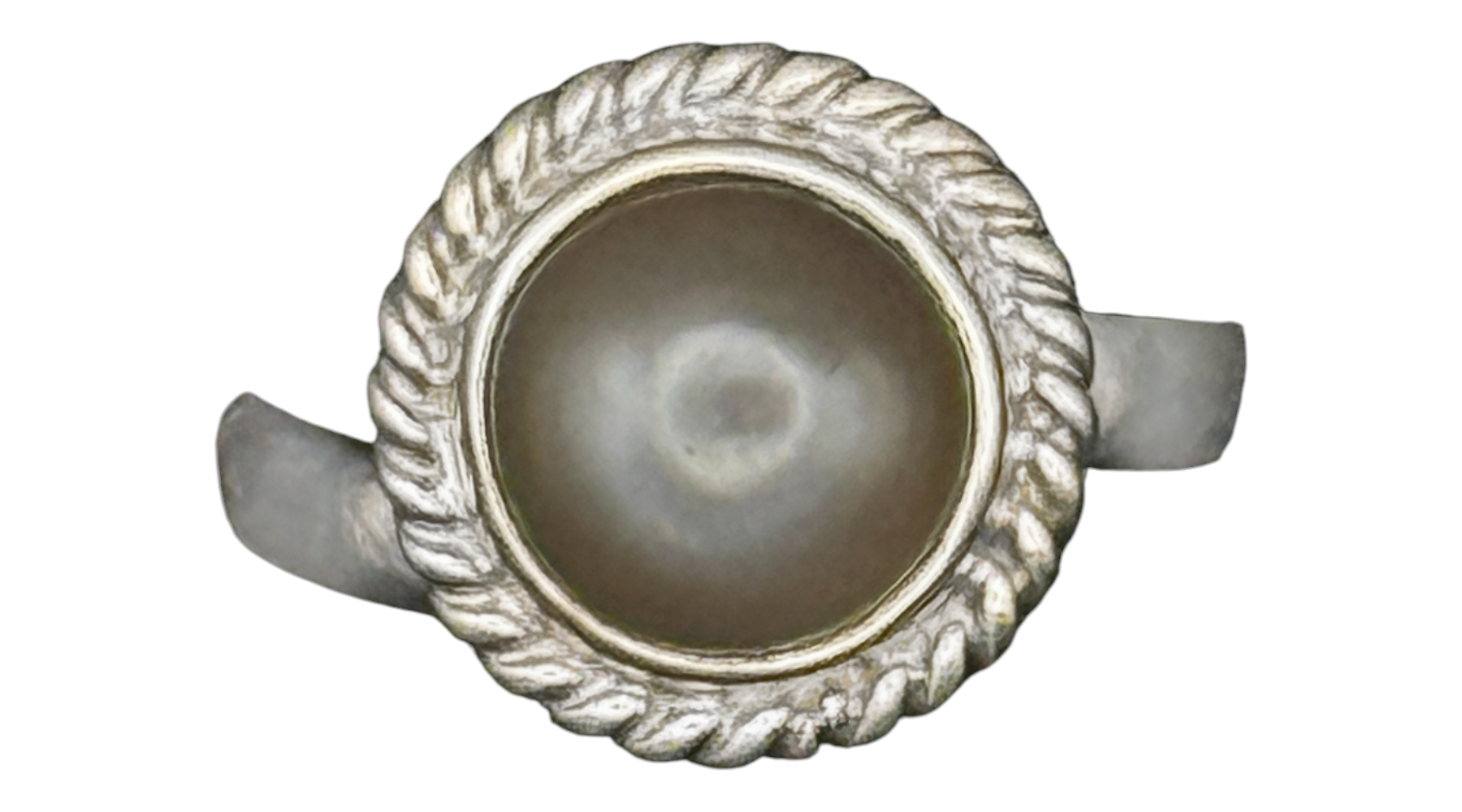 Black Moonstone Adjustable Sterling Silver Ring - Charles Albert