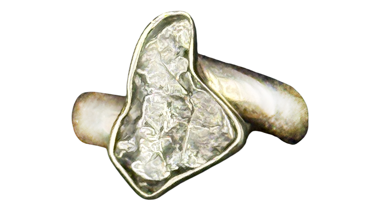 Meteorite (Campo Del Cielo) Sterling Silver Ring Adjustable