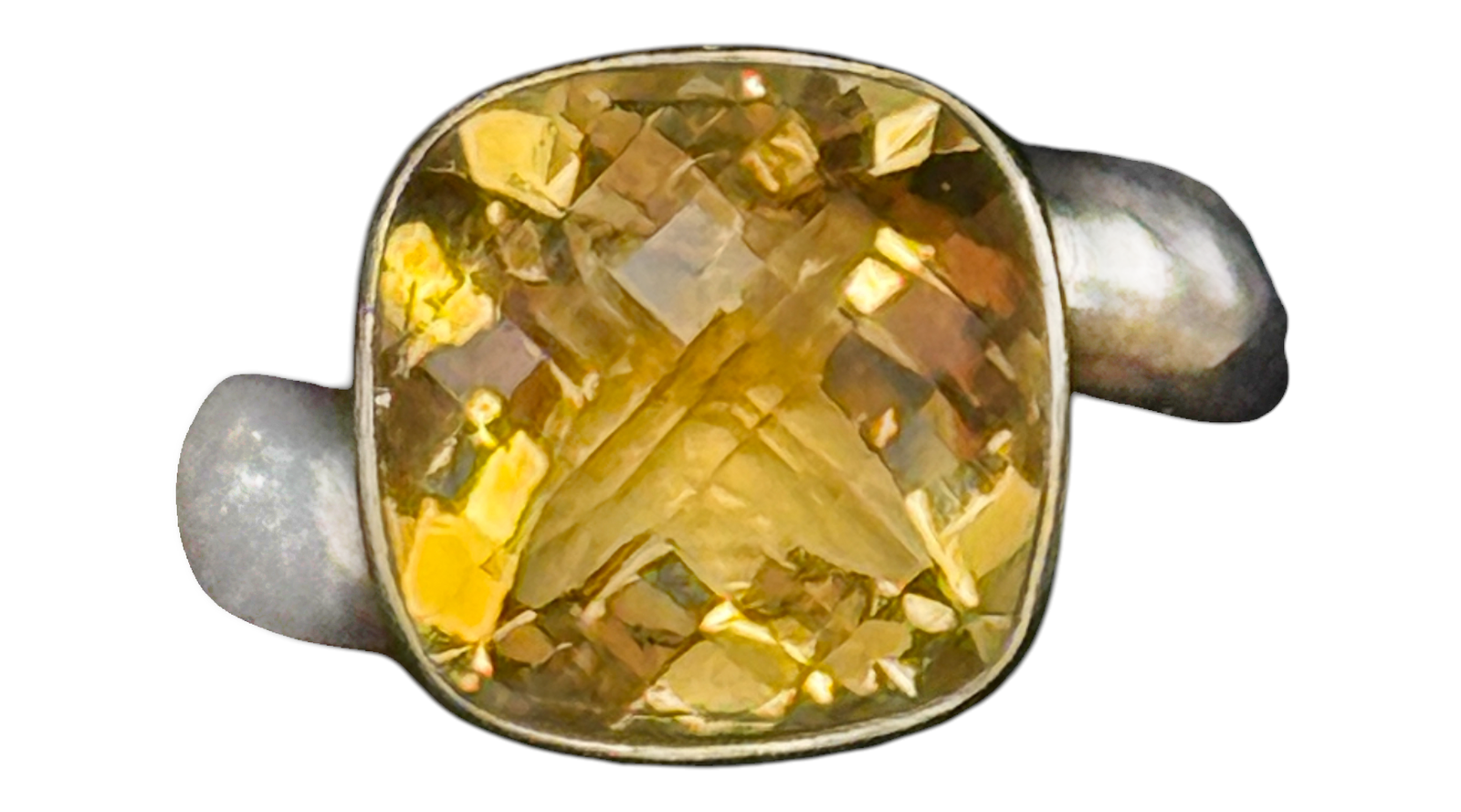 Citrine Adjustable Sterling Silver Ring - Charles Albert