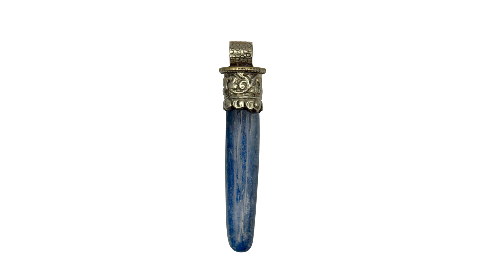 Blue Kyanite in Tibetan Silver Pendant