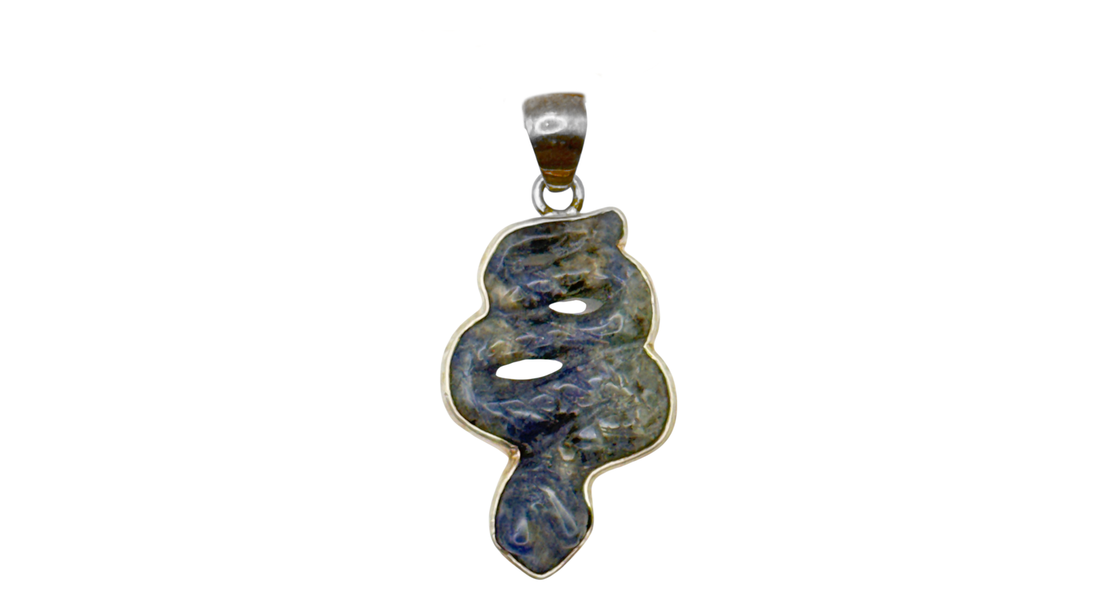 Sterling Silver Lapis Lazuli Snake Pendant
