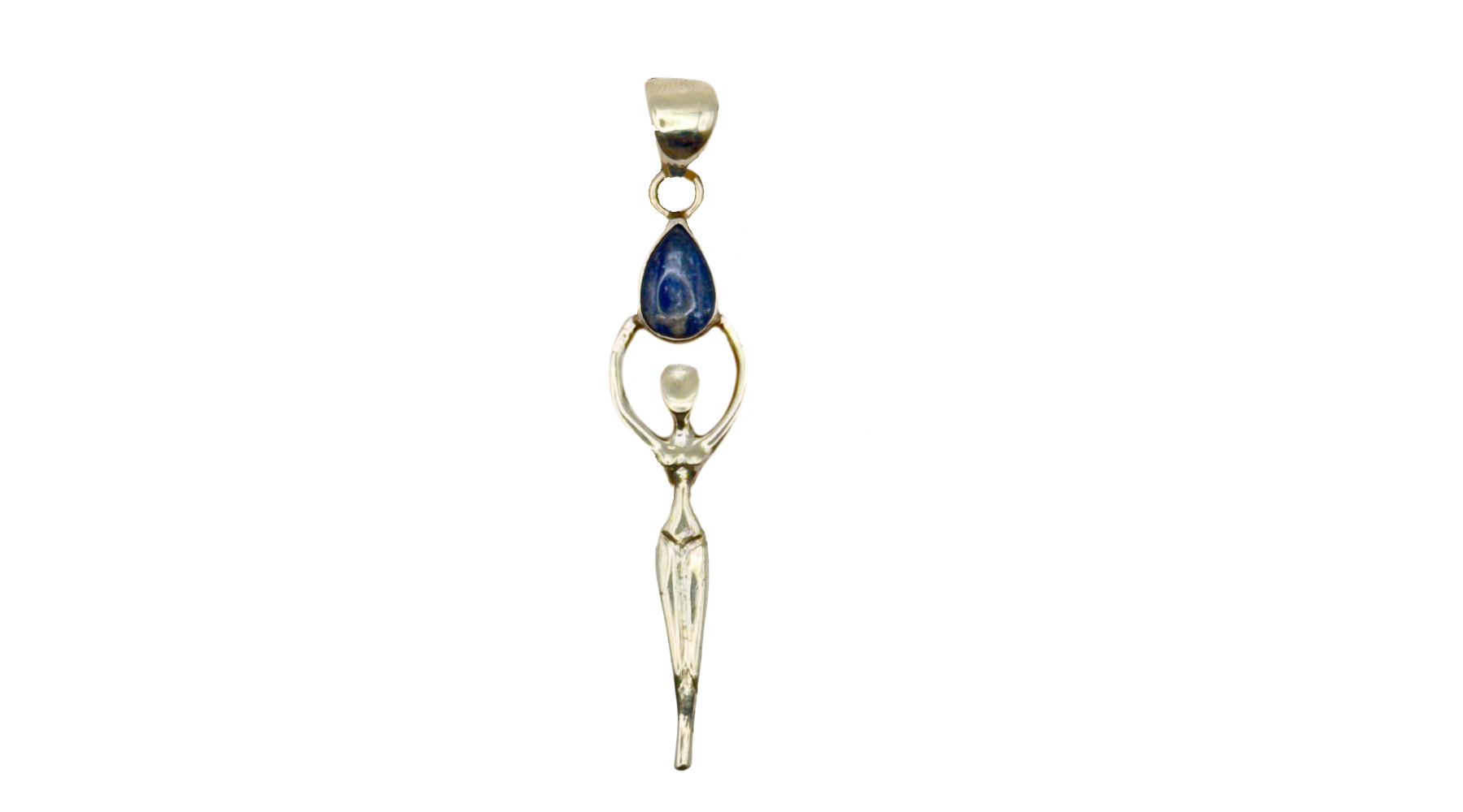 Sterling Silver Kyanite Goddess Pendant
