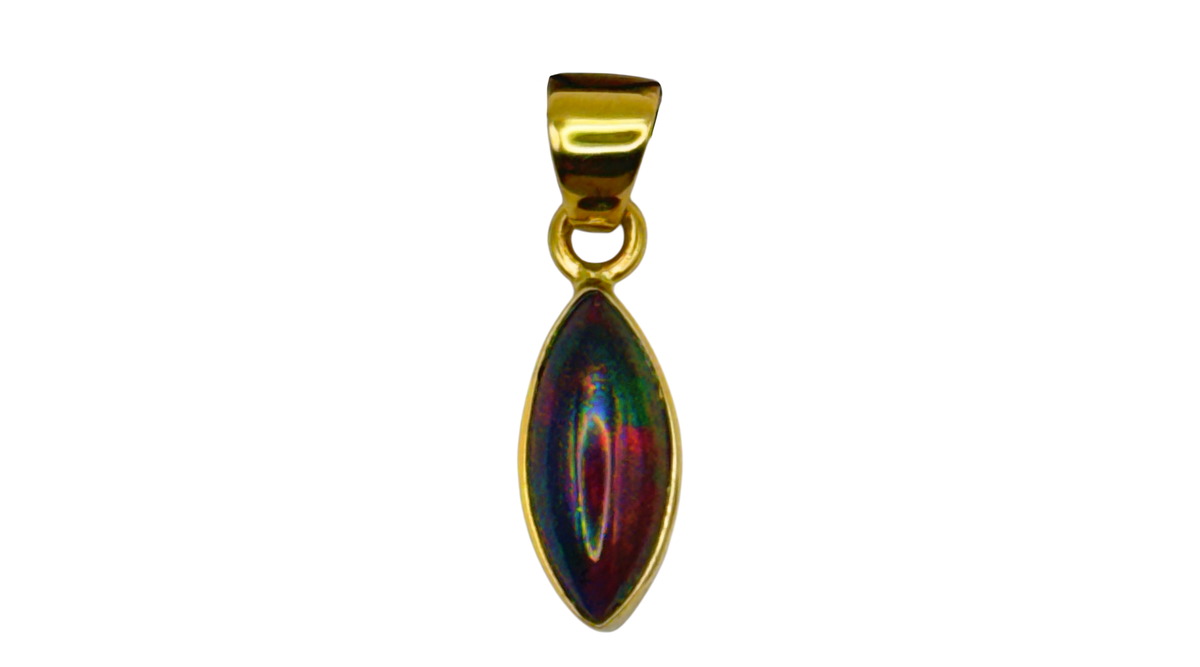 Black Opal Alchemia Gold Pendant