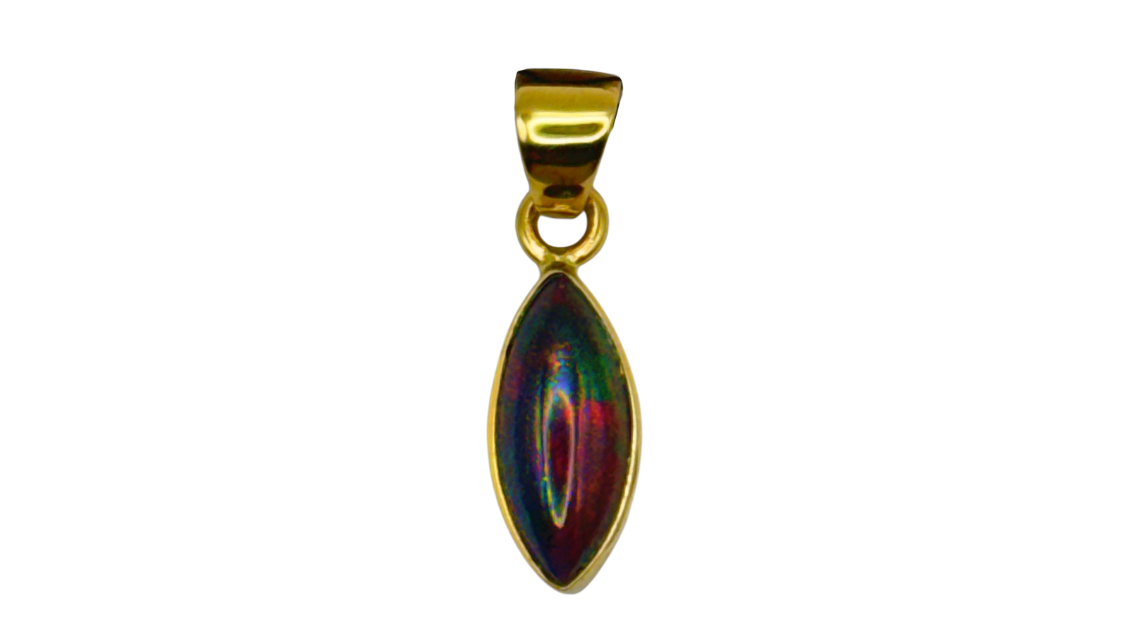 Black Opal Alchemia Gold Pendant
