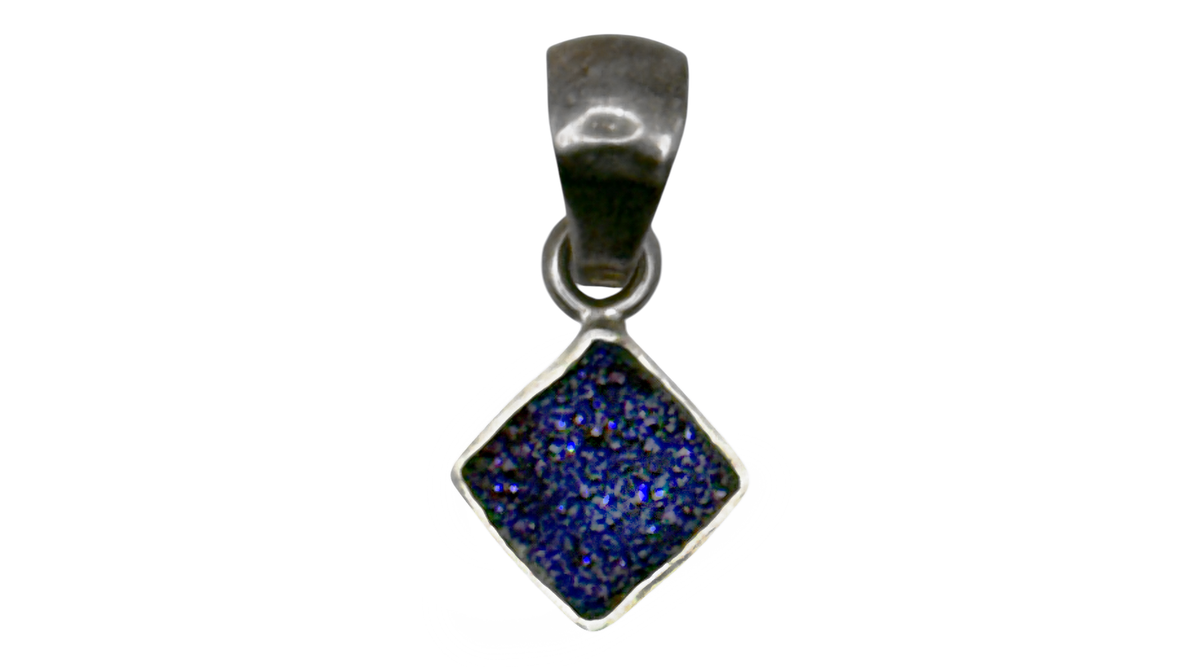 Sterling Silver Purple Druzy  Pendant