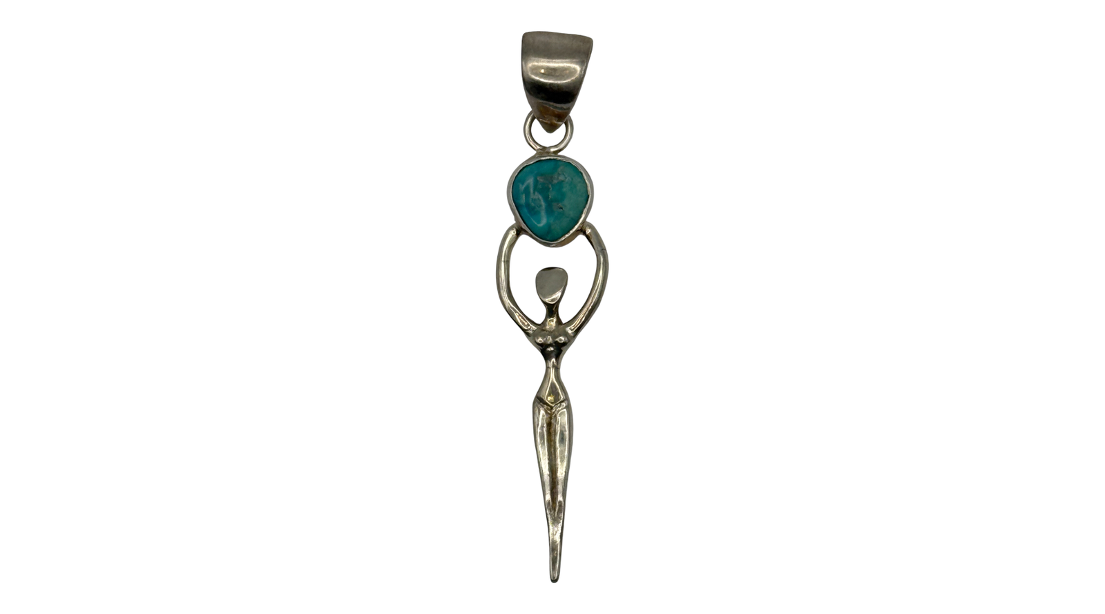 Sterling Silver Turquoise Goddess Pendant