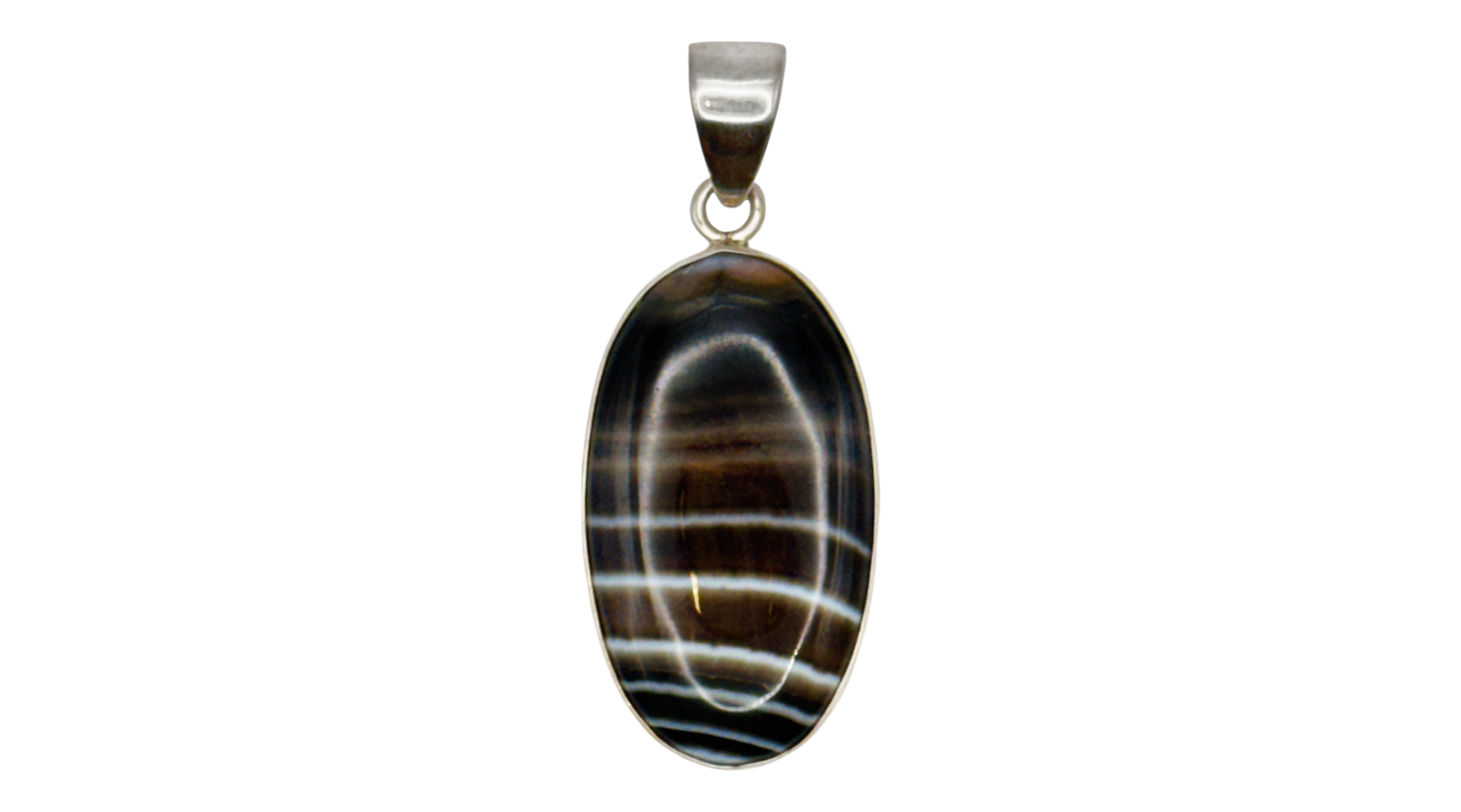 Sterling Silver Black Sardonyx Pendant