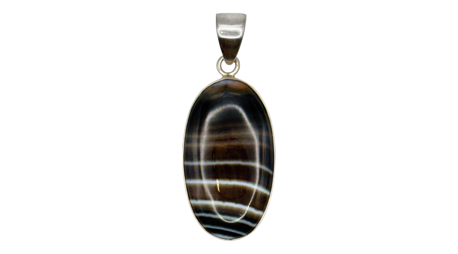 Sterling Silver Black Sardonyx Pendant