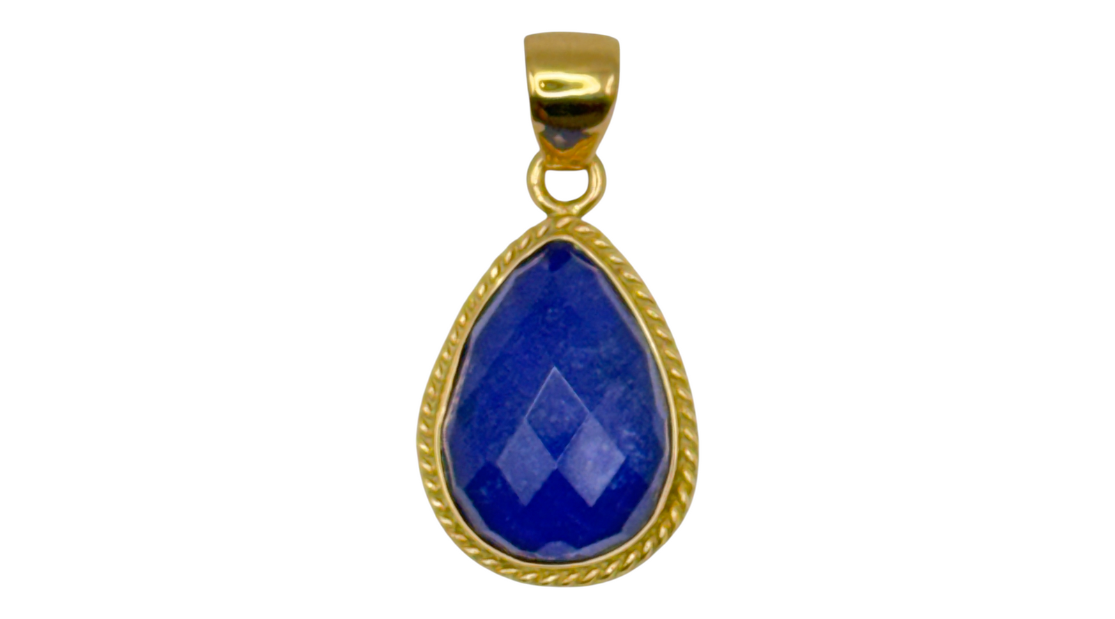 Alchemia Gold Lapis Lazuli & Quartz Faceted Doublet Pendant