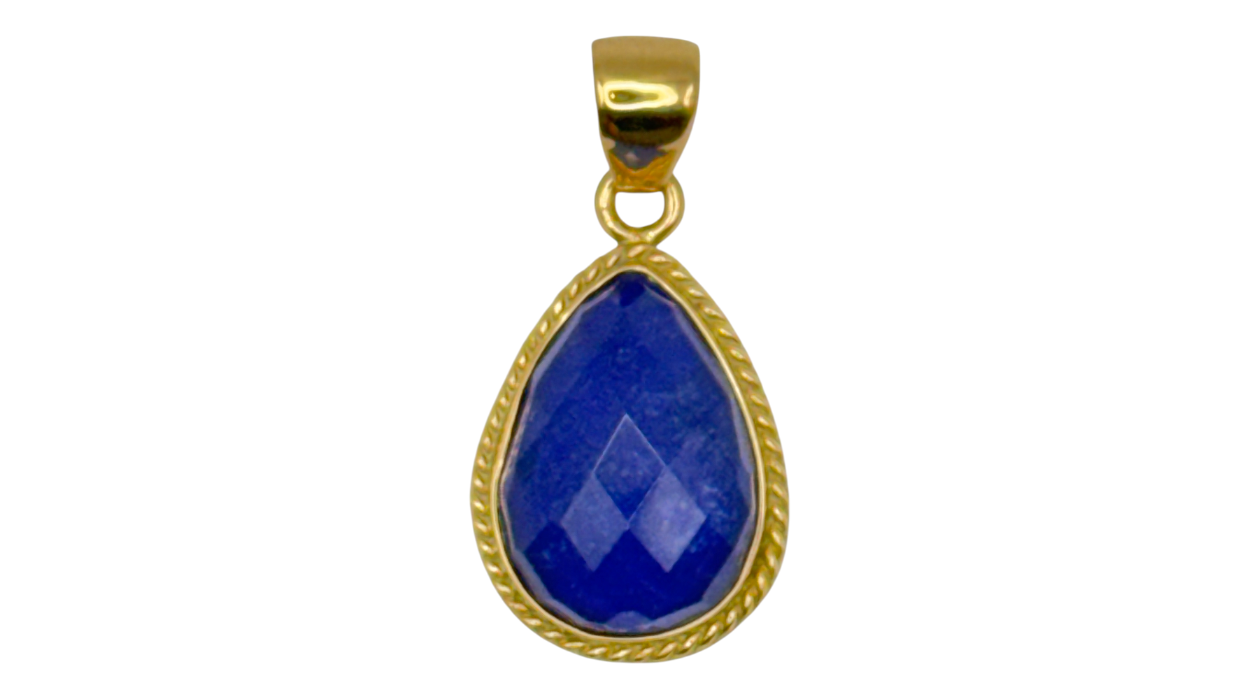 Alchemia Gold Lapis Lazuli & Quartz Faceted Doublet Pendant