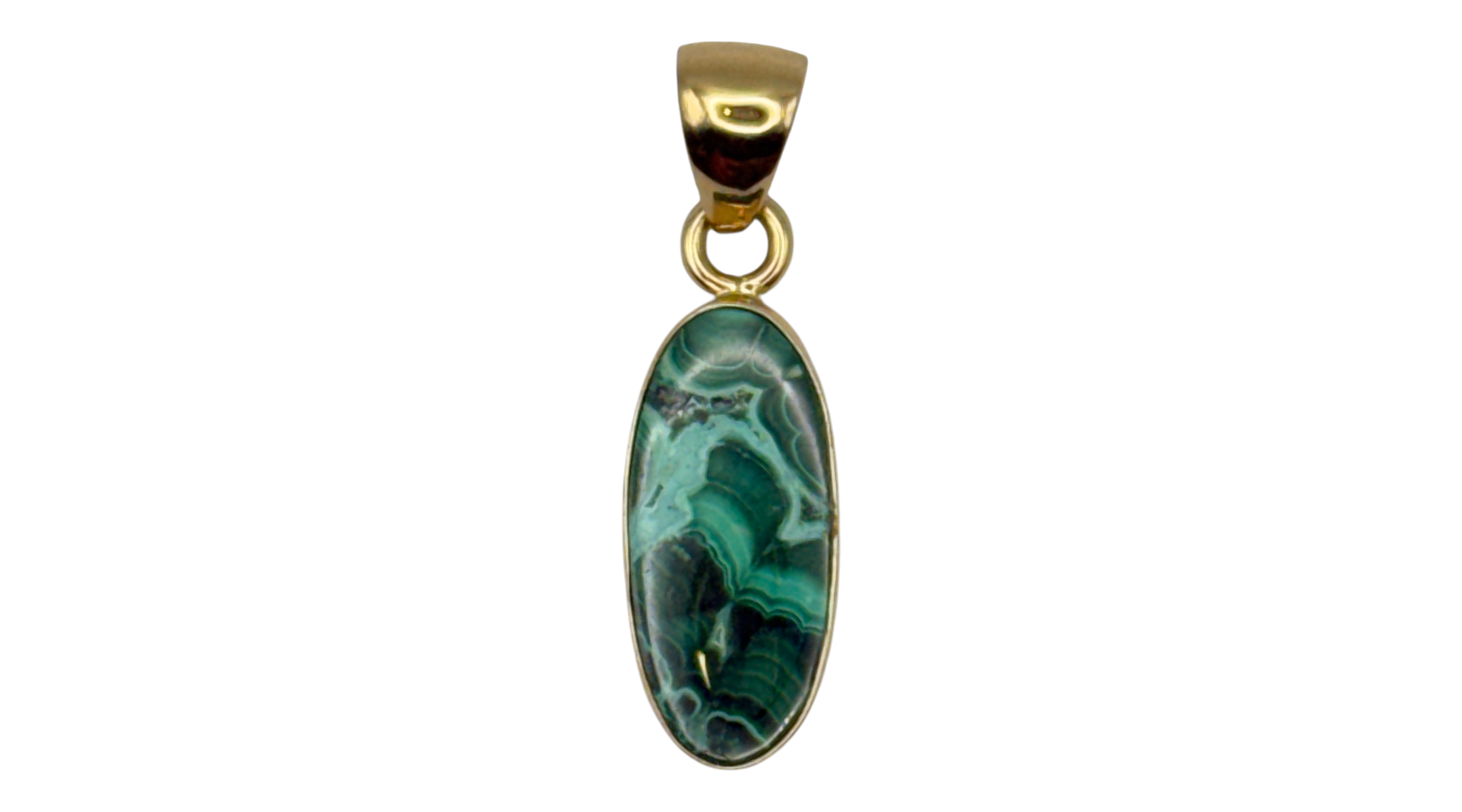 Alchemia Gold Shattuckite Oval Pendant