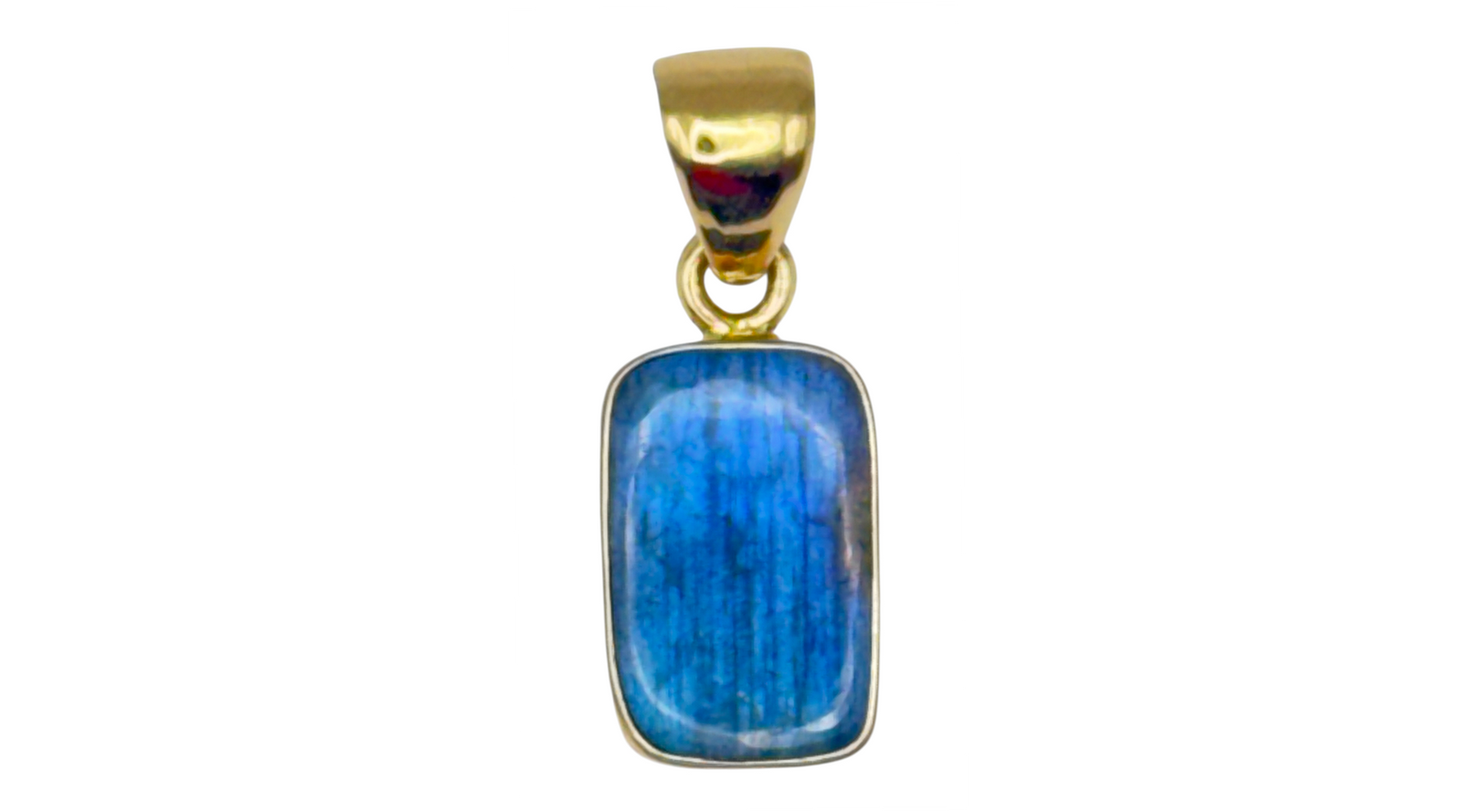 Alchemia Gold Labradorite Rectangle Pendant