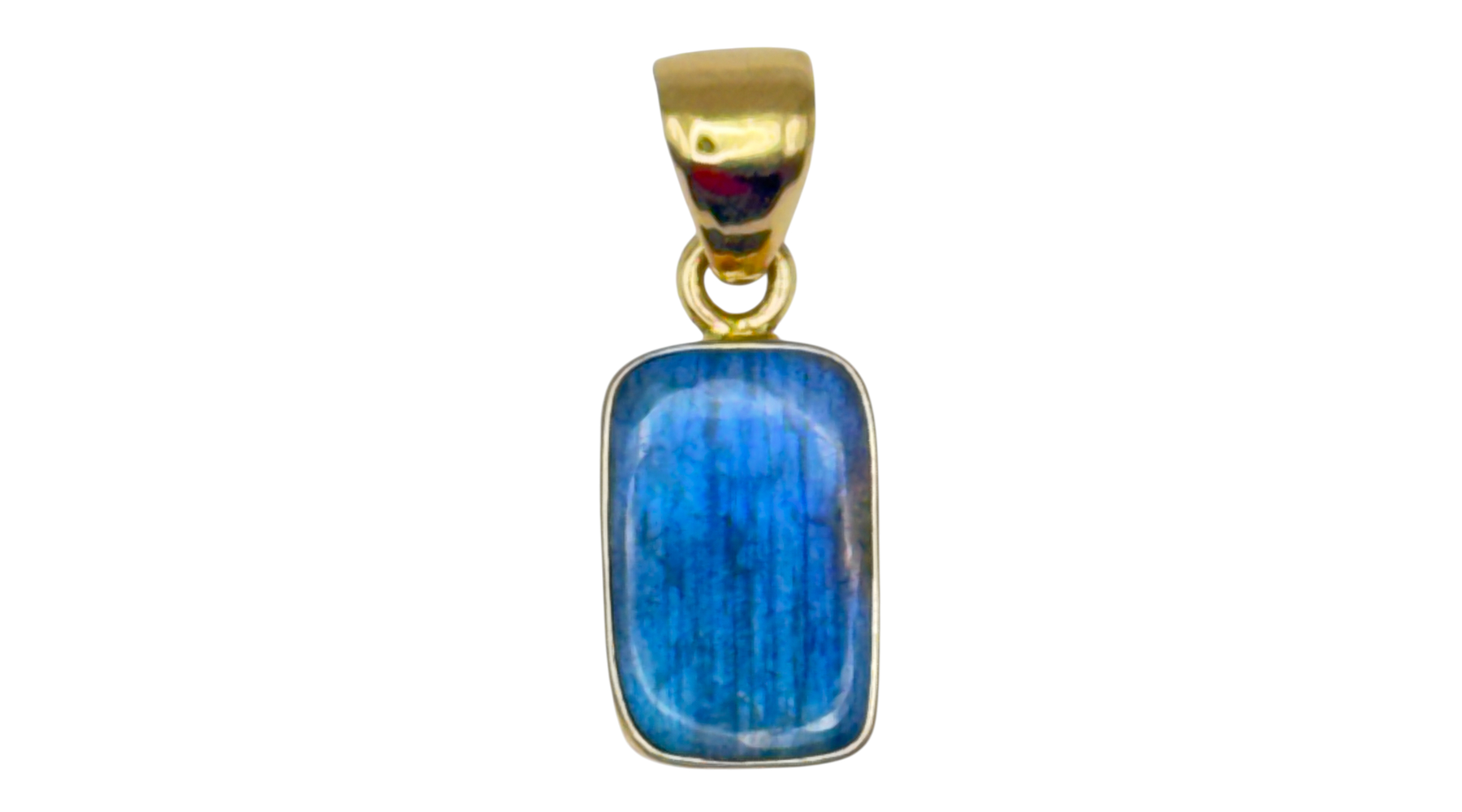 Alchemia Gold Labradorite Rectangle Pendant