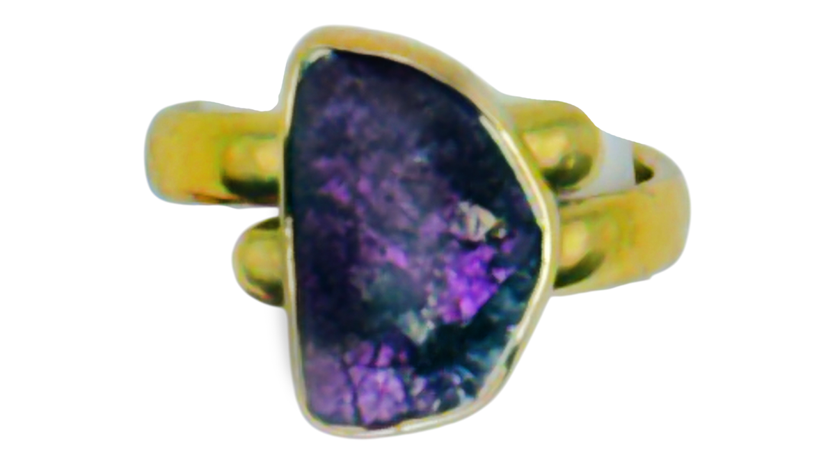Purpurite Alchemia Gold Ring Adjustable