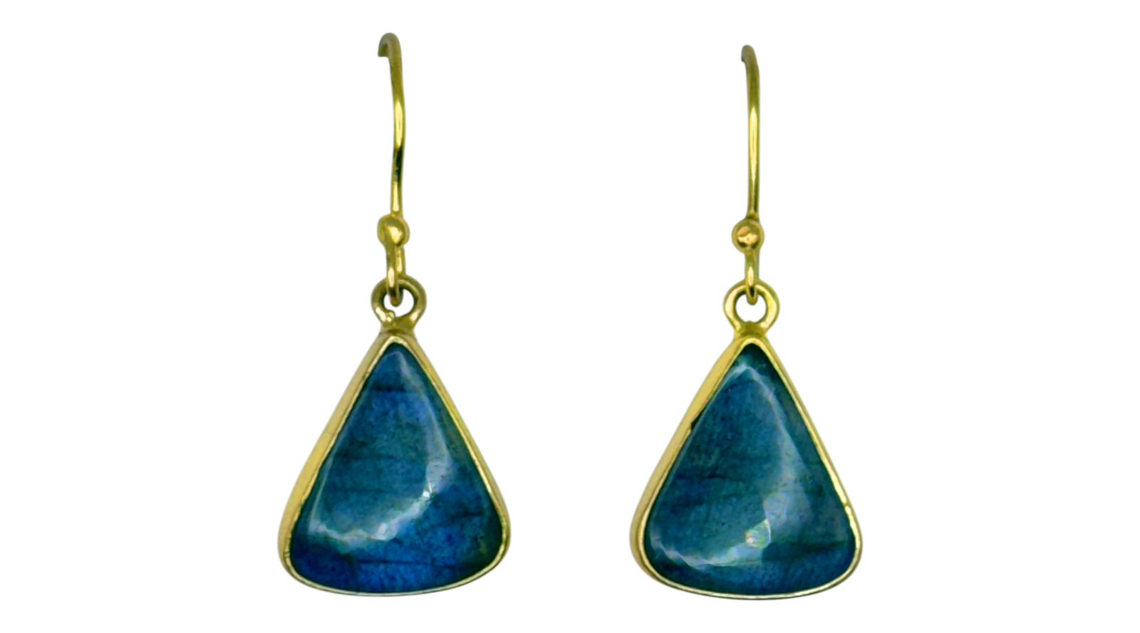 Labradorite Tri-drop Alchemia Gold Earrings
