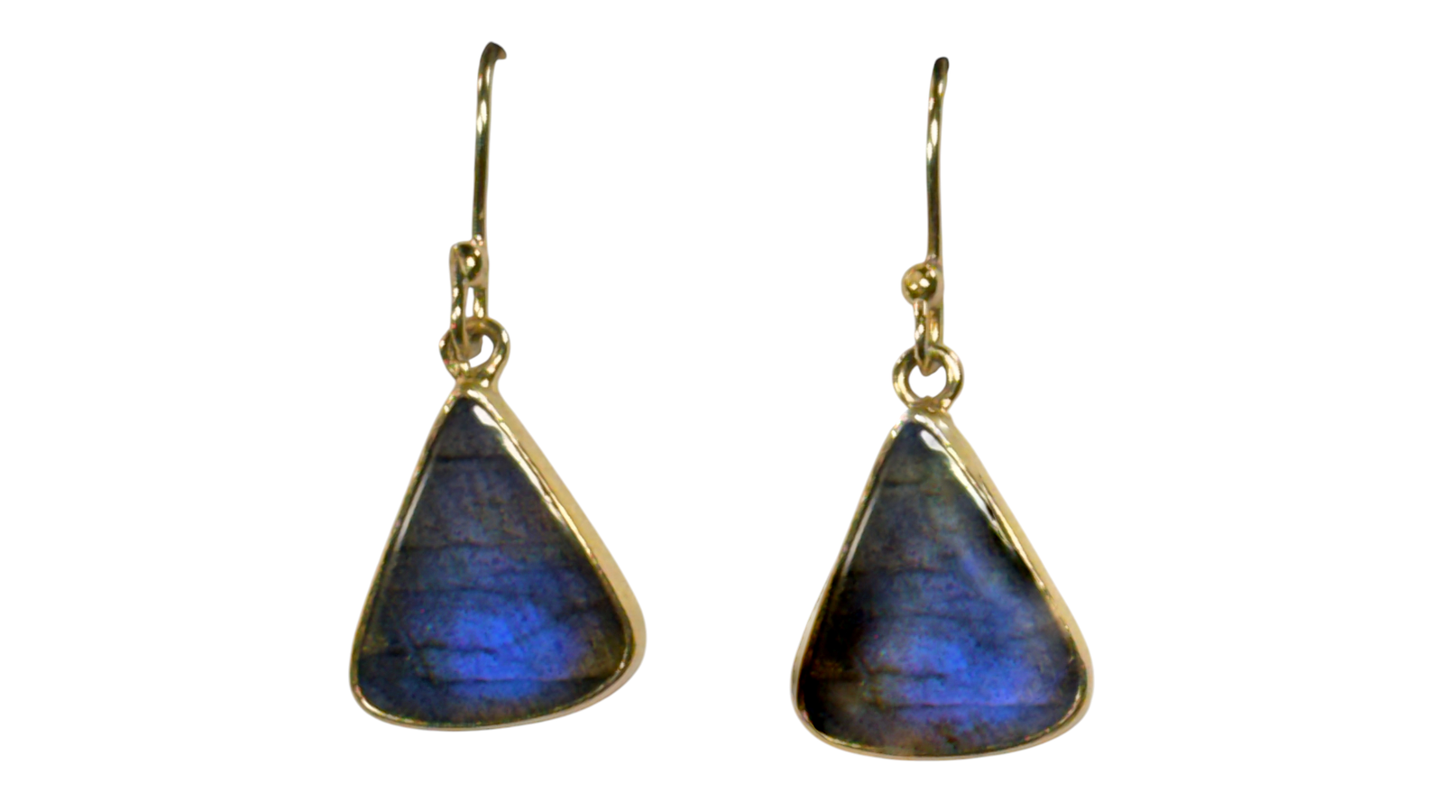 Labradorite Tri-drop Alchemia Gold Earrings