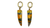 Bumblebee Jasper Alchemia Gold Earrings