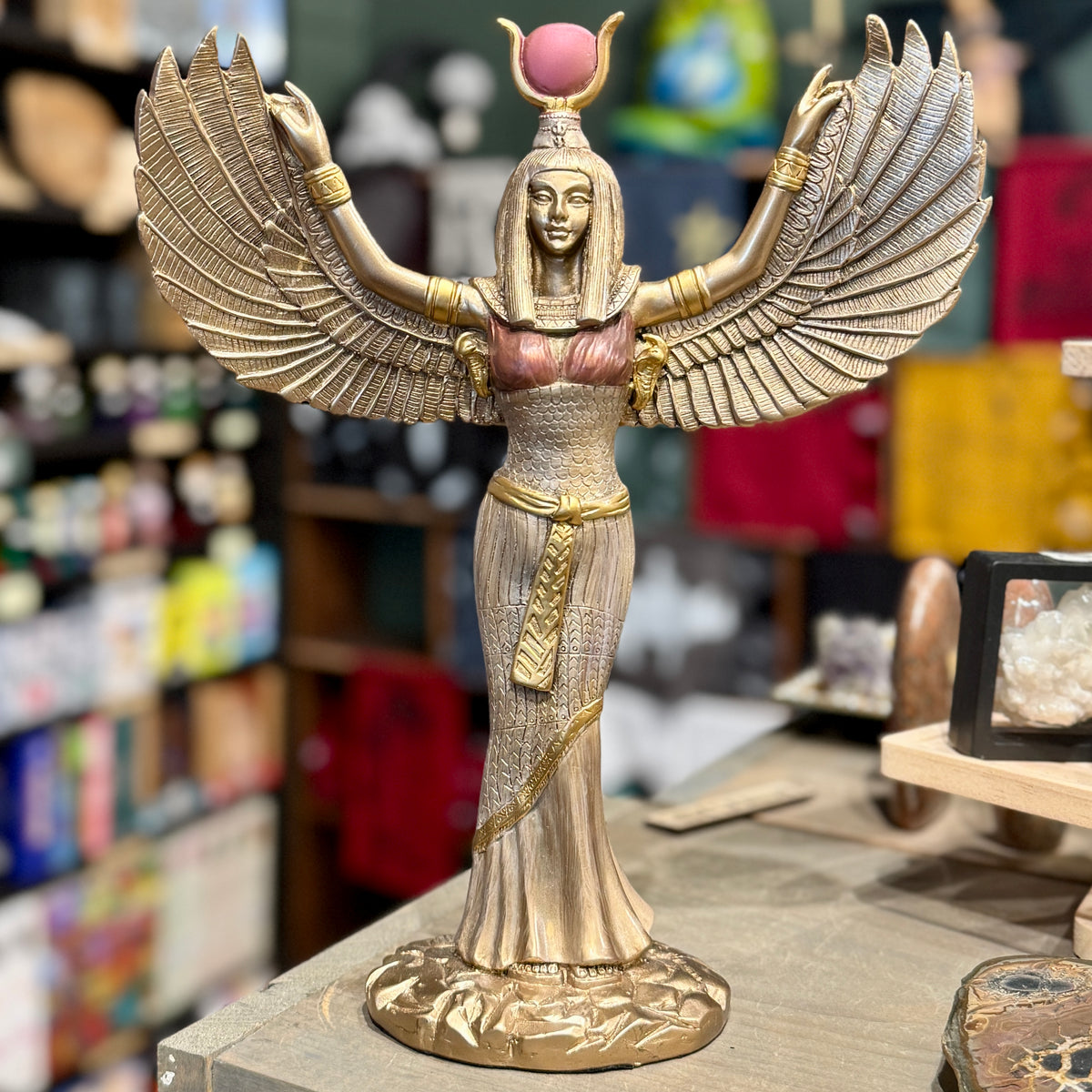 Isis Standing Wings Statue