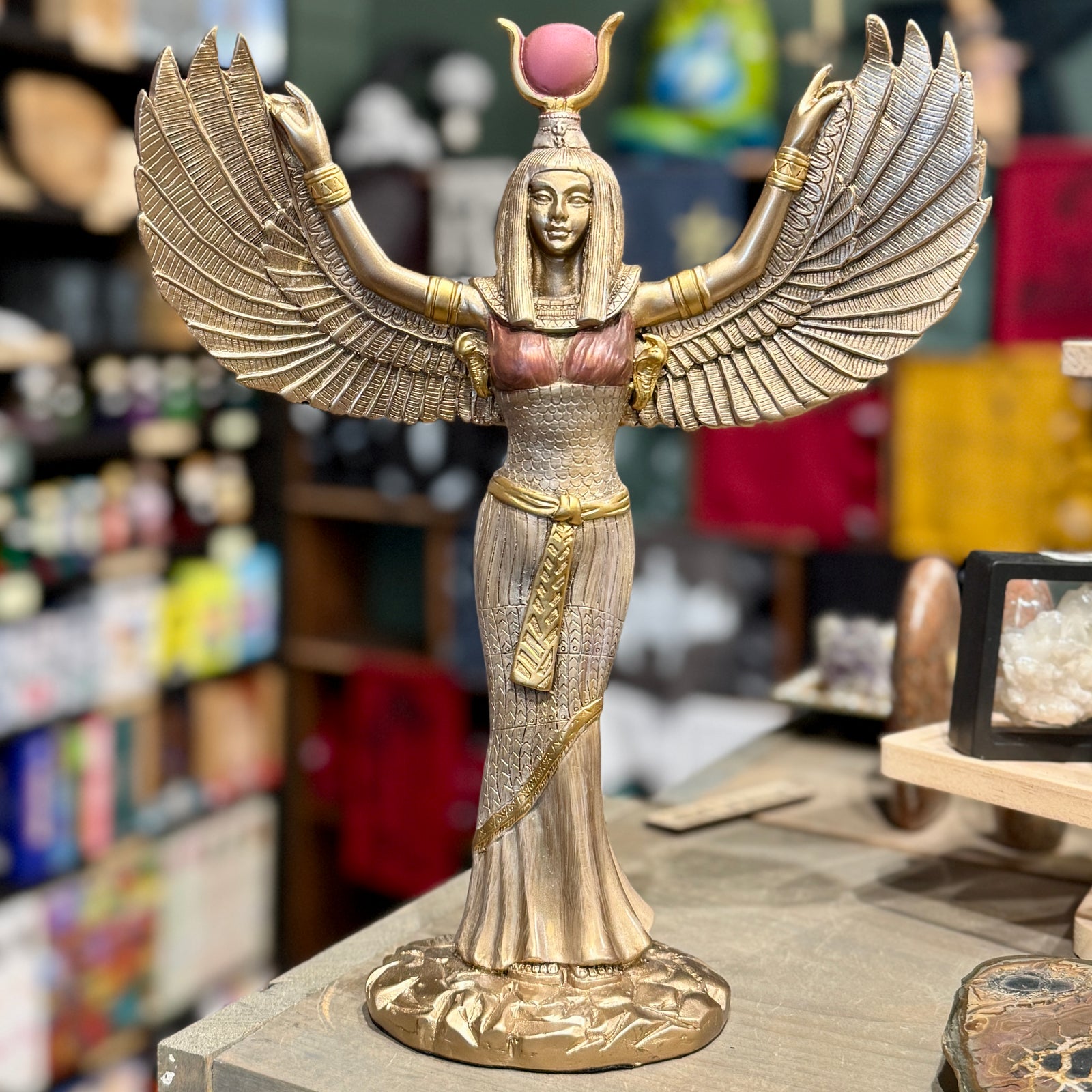 Isis Standing Wings Statue
