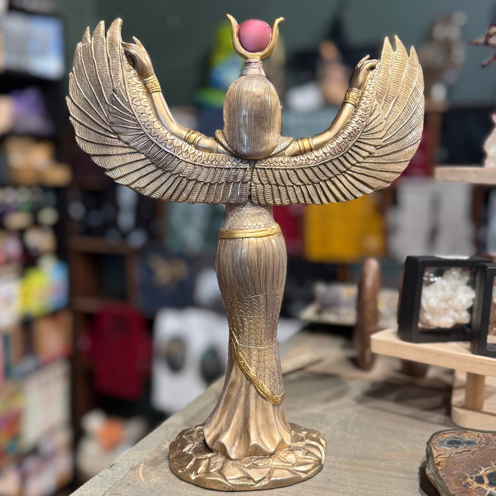 Isis Standing Wings Statue
