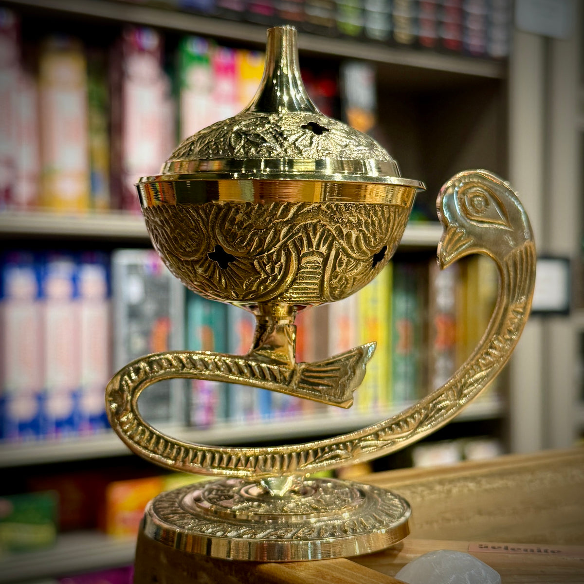 Brass Peacock Cone Burner 4"