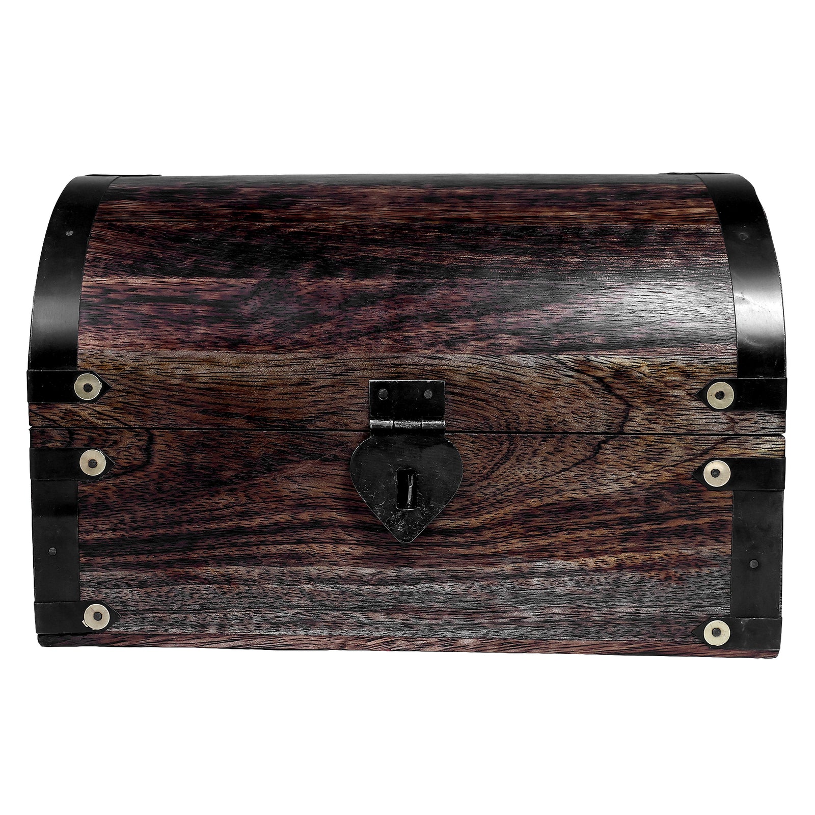 Wood Storage Box (9x6x6) Treasure Chest Antique Finish