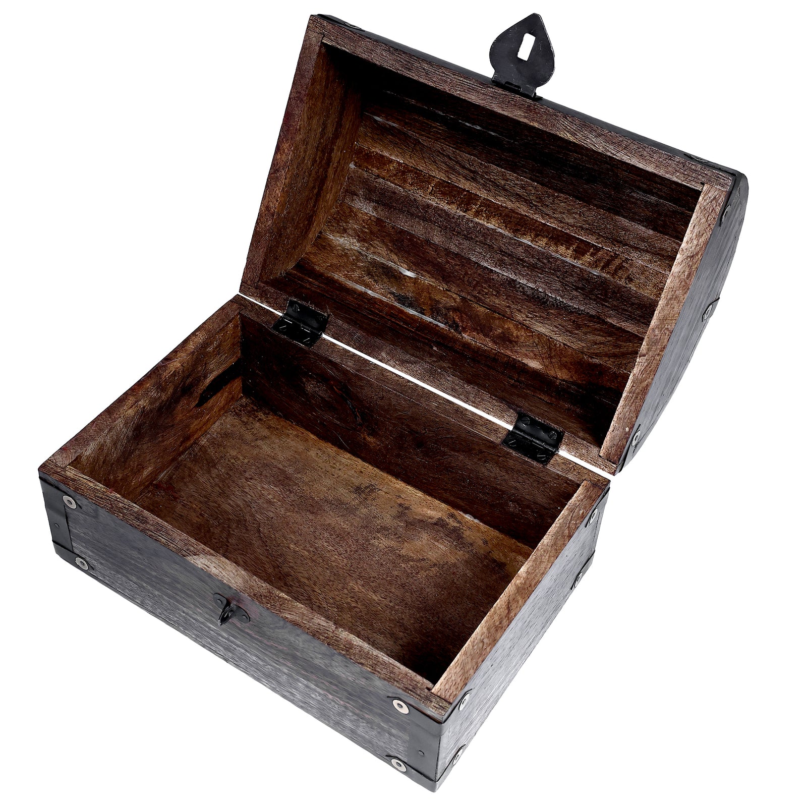 Wood Storage Box (9x6x6) Treasure Chest Antique Finish